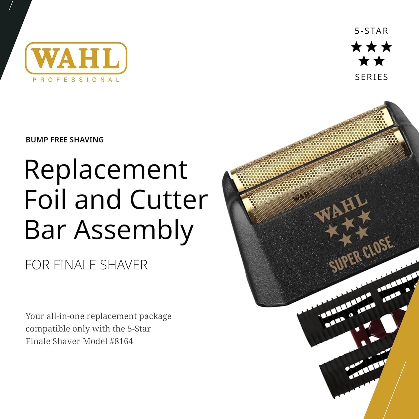 Wahl Professional 5-Star Series Finale Replacement Foil and Cutter Bar Assembly #7043 – Hypo-Allergenic For Super Close Bump Free Shaving – Black
