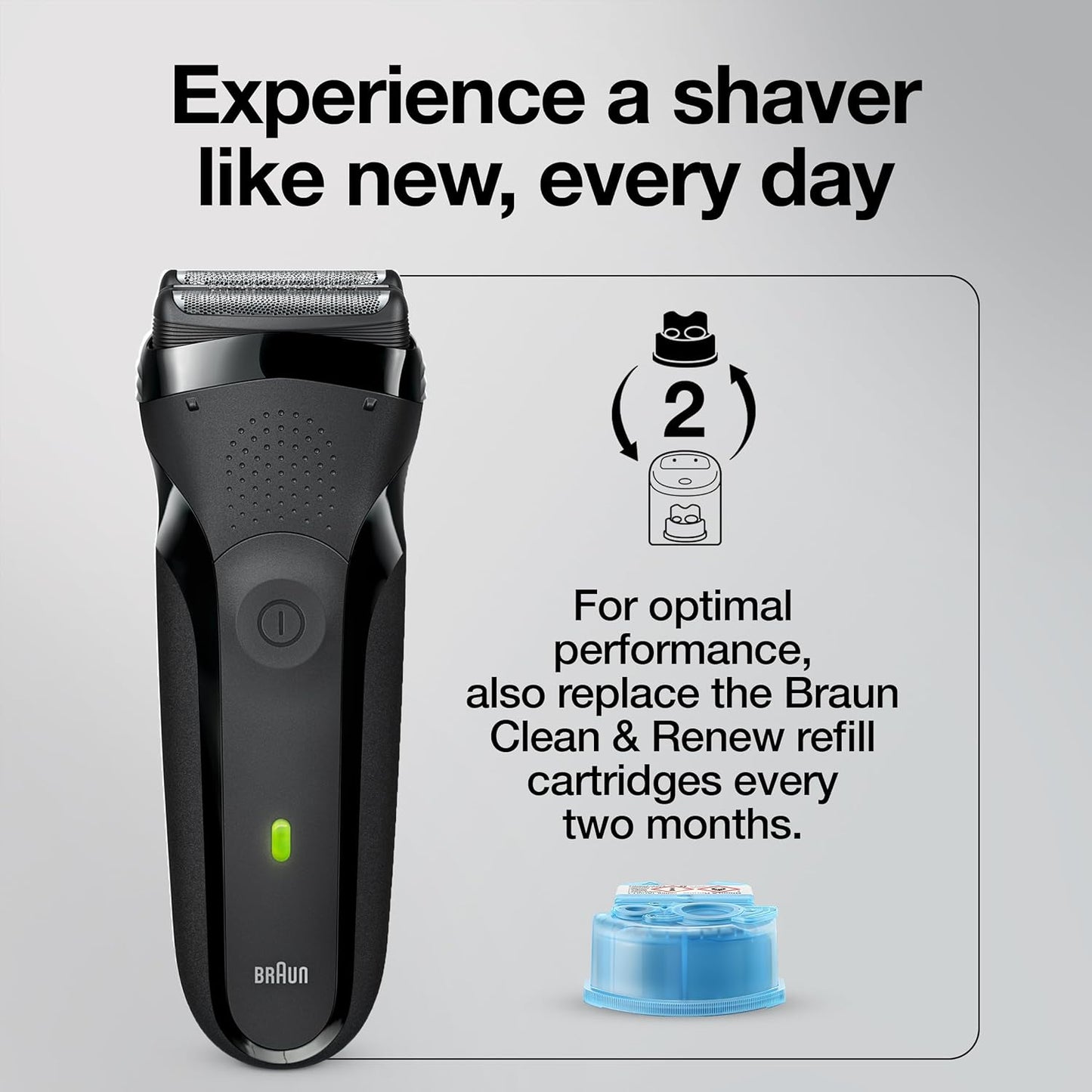 Braun Series 3 Pro Skin Electric Shaver Replacement Head 32S - Compatible with Electric Razors 3000s, 3010s, 3040s, 3050cc, 3070cc, 3080s, 3090cc
