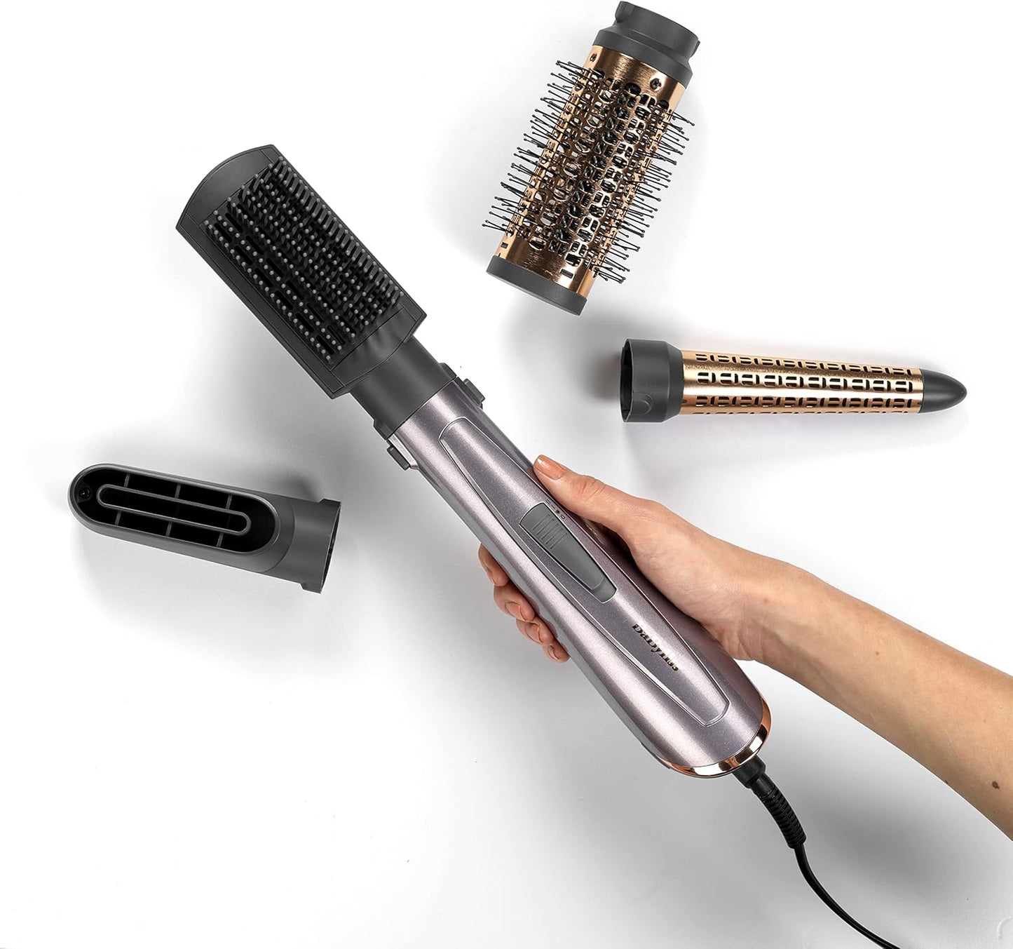 BaByliss Hair Styler 1000, 1000W Power with Adjustable Heat Settings, Tourmaline Ceramic Technology with Compact, Salon-quality Results & User-friendly Operation, AS136SDE (Purple)