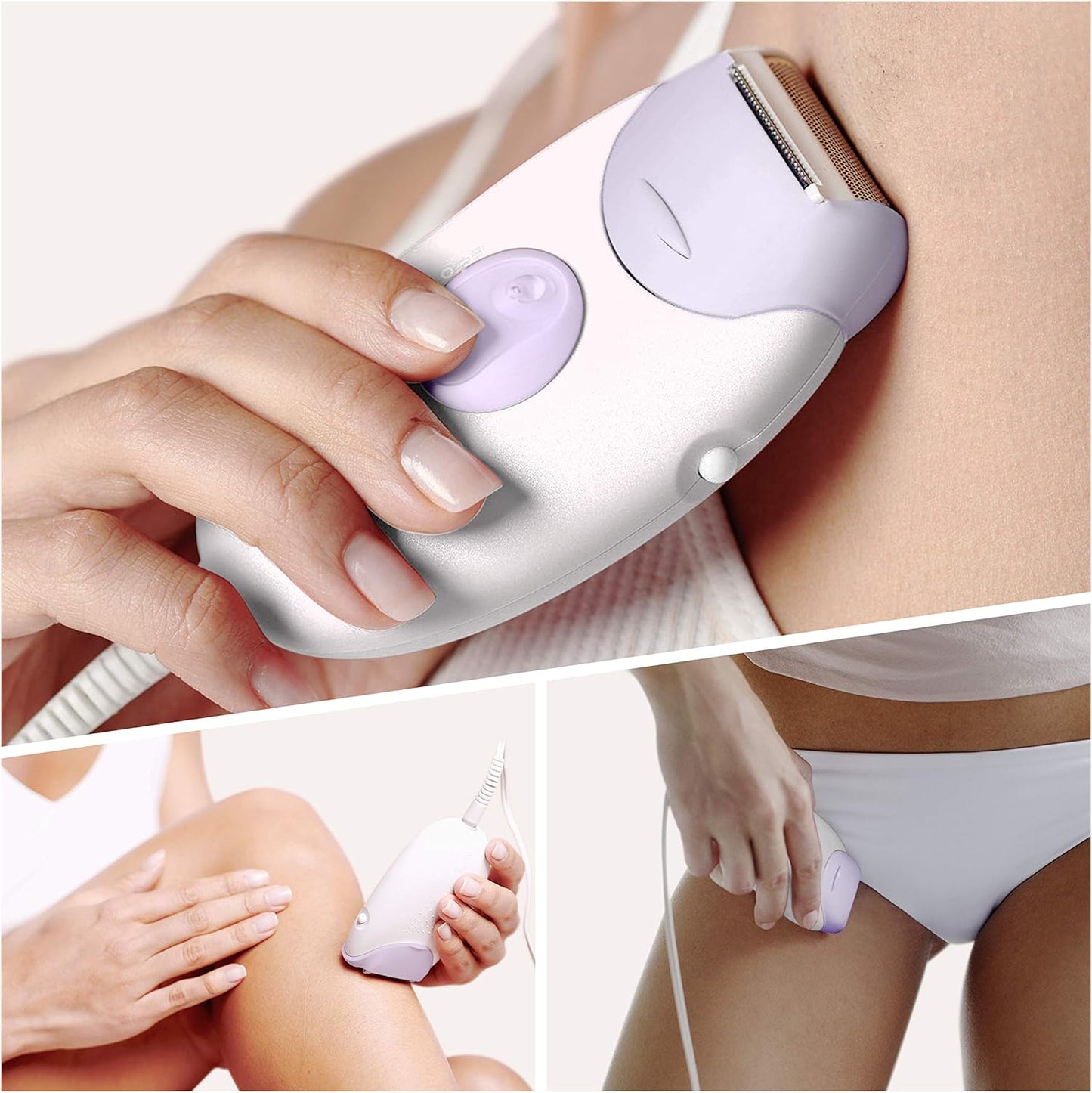 Braun Silk-épil 3 3-170, Epilator for Long-Lasting Hair Removal, 20 Tweezer system, Smartlight technology, Massage rollers