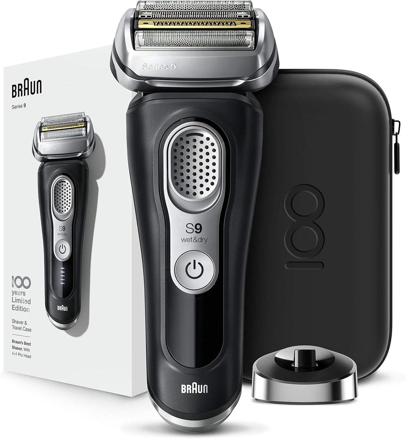 Braun Series 9 Shaver Mbs9 Wet & Dry Shaver, Design Edition, Black