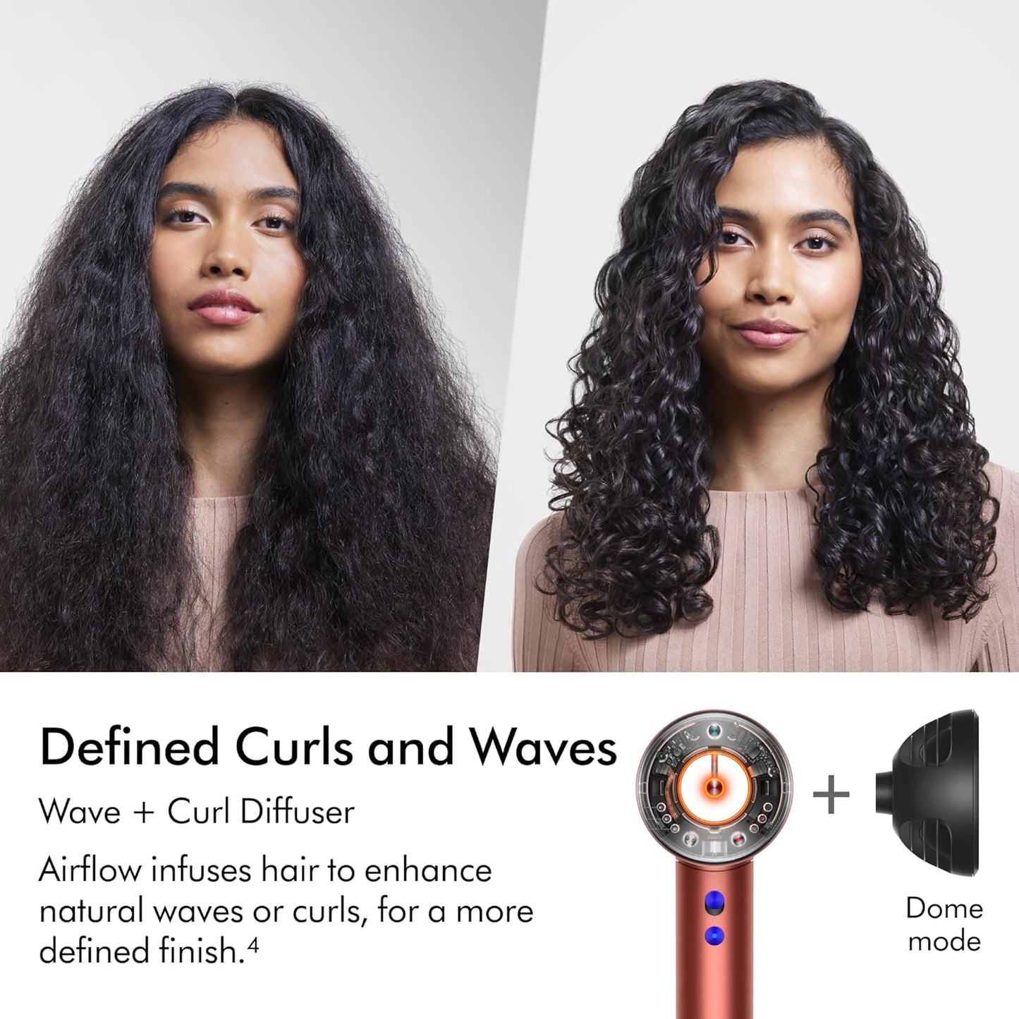 Dyson Special edition Supersonic Nural™ hair dryer in Strawberry bronze and blush pink designed Presentation