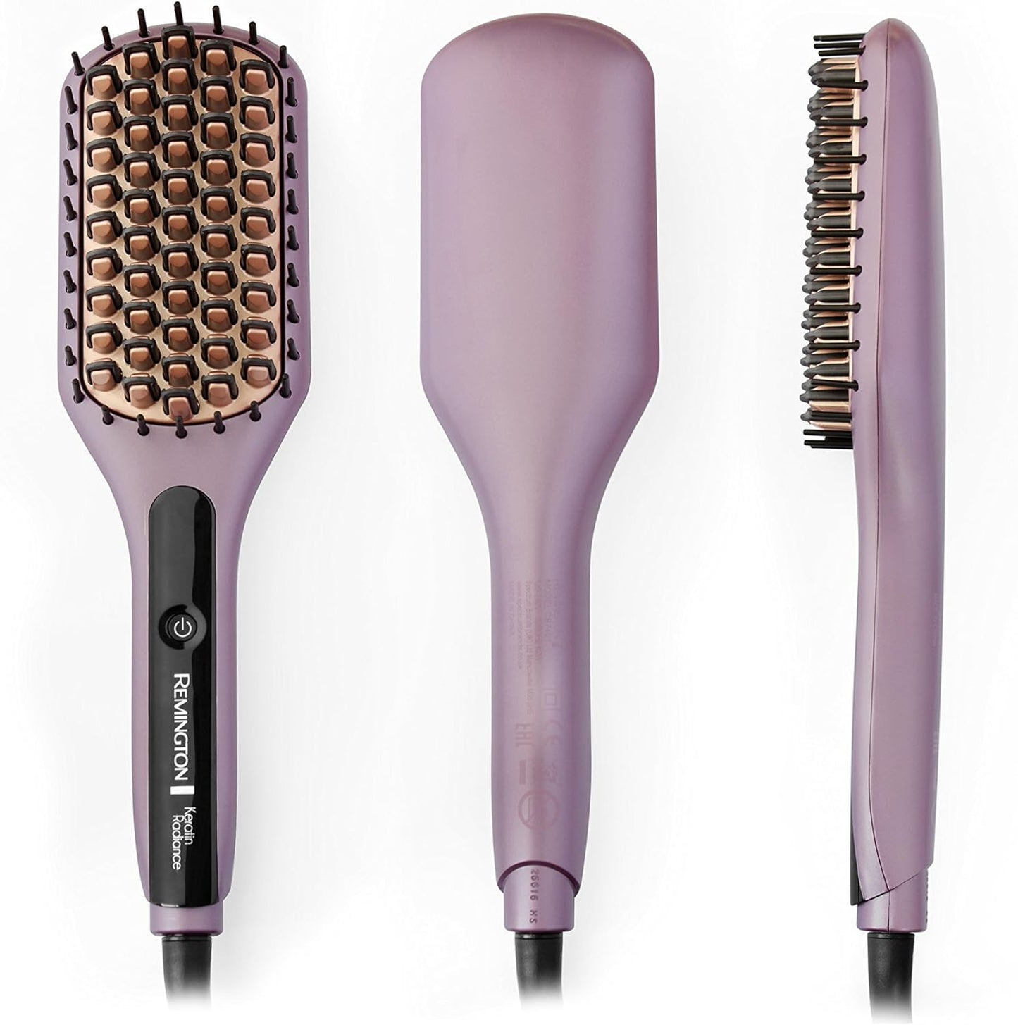 Remington Keratin Radiance Sleek And Smooth Heated Brush RECB 7401, Brown