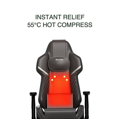 Rotai Office/Gaming Massage Chair (Brown) – Ergonomic Comfort Meets Massage Therapy