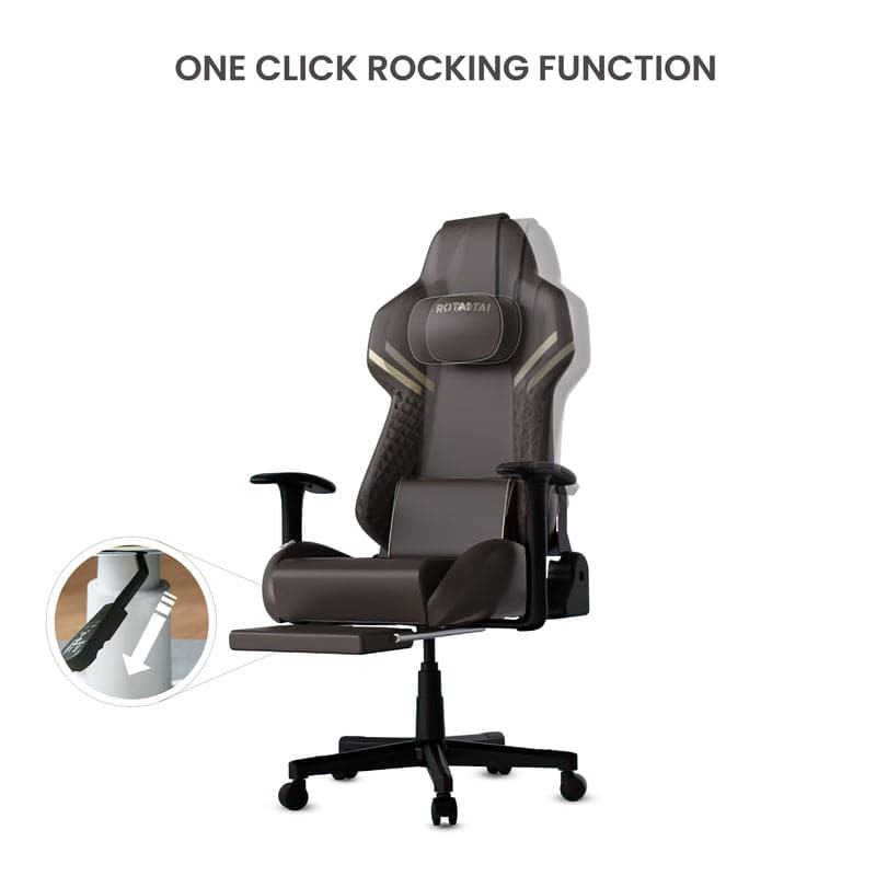 Rotai Office/Gaming Massage Chair (Brown) – Ergonomic Comfort Meets Massage Therapy