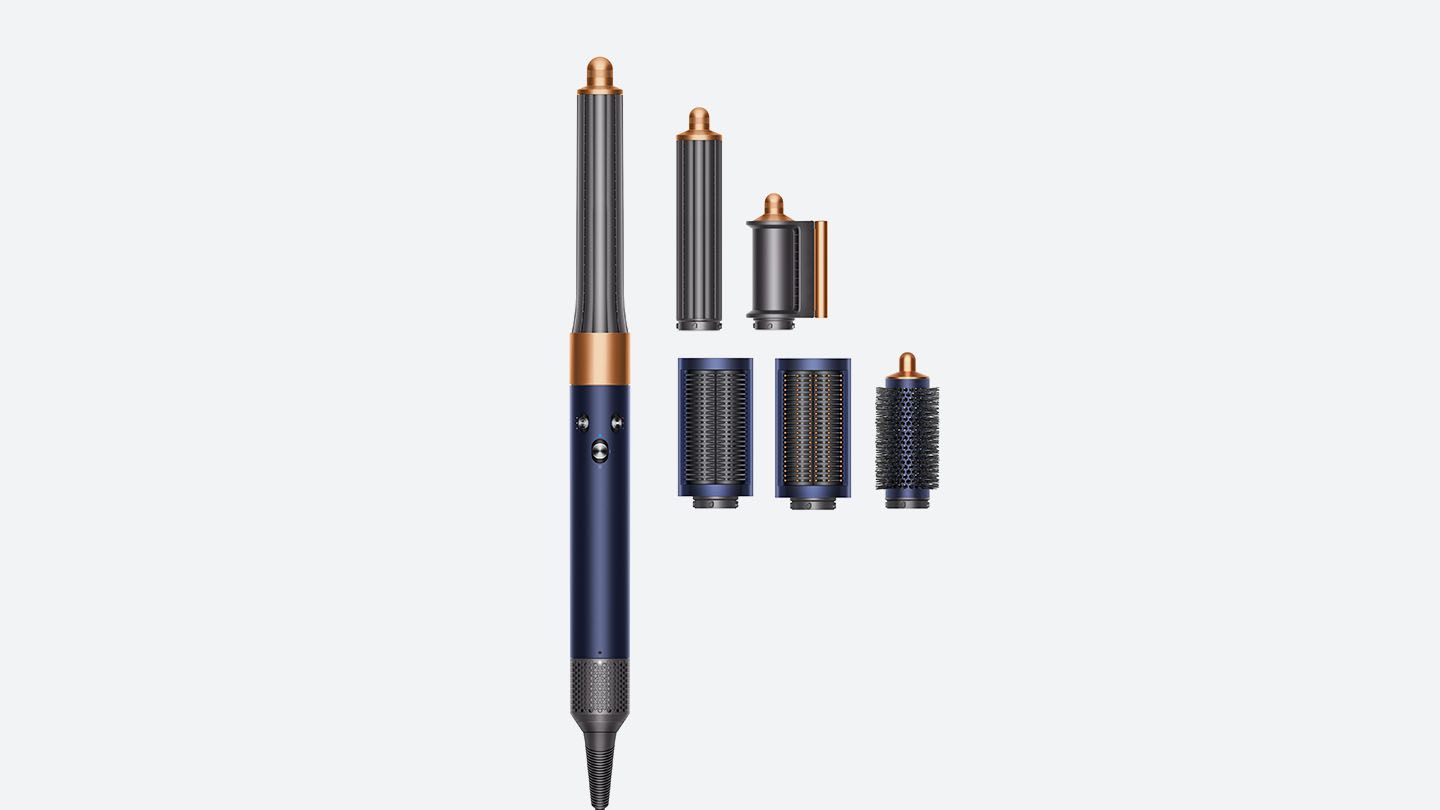 Dyson Airwrap Hair Styler - HS05-2022 - Long (Prussian Blue/Copper) (Multi-functional Attachments Are The Perfect Alternatives to a Curling Iron, Curling Wand & Blow Dryer Brush),1 count
