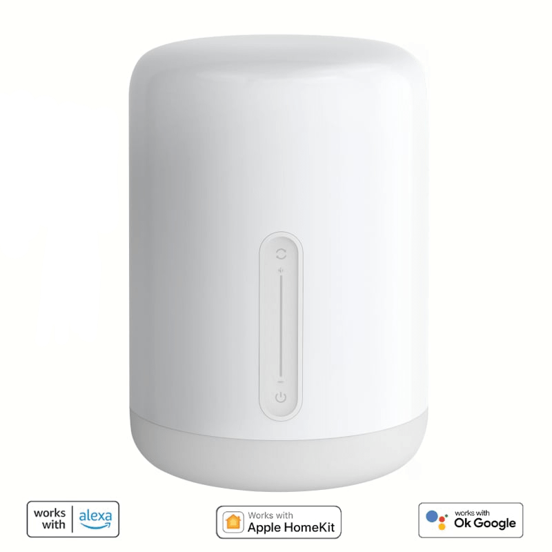 Xiaomi Mi Bedside Lamp 2 – Smart LED Touch-Control Night Light with 16 Million Colors, Dimmable, Wi-Fi App & Voice Control – Works with Alexa, Google Assistant & Apple HomeKit (White)
