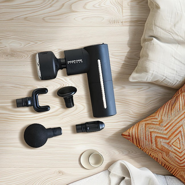 Restore Cold & Hot Mini Massage Gun – Deep Tissue Therapy with Hot & Cold Heads