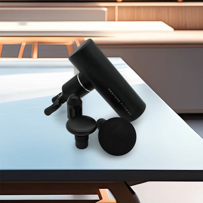 Restore Mini Massage Gun – Portable Deep Tissue Massager with 5 Heads & 4 Speed Modes