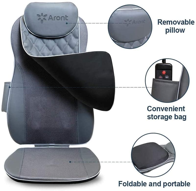 Rotai Massage Chair Pad – Full Back, Upper & Lower Back Shiatsu Massager with Point Massage Function