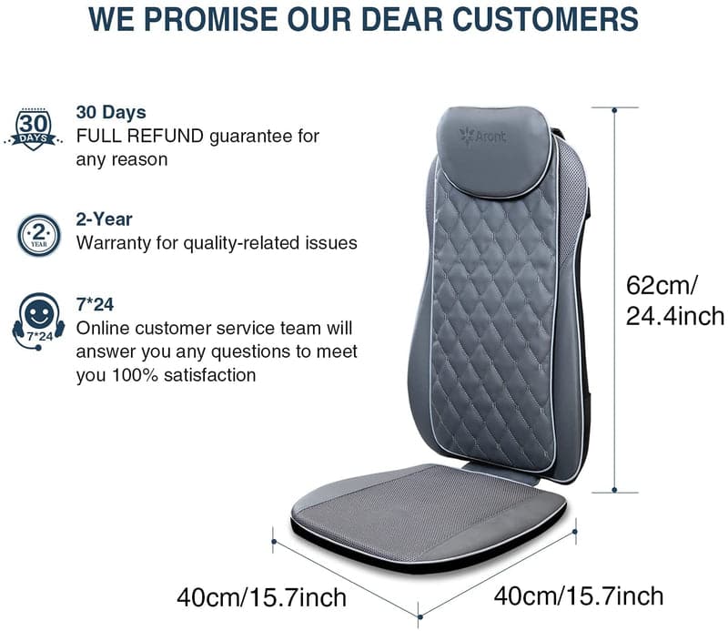 Rotai Massage Chair Pad – Full Back, Upper & Lower Back Shiatsu Massager with Point Massage Function