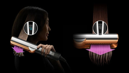 Dyson Airstrait™ HT01 Hair Straightener – Wet to Dry Styling | Red Velvet & Gold | 1600W High-Velocity Airflow | No Heat Plates | For All Hair Types
