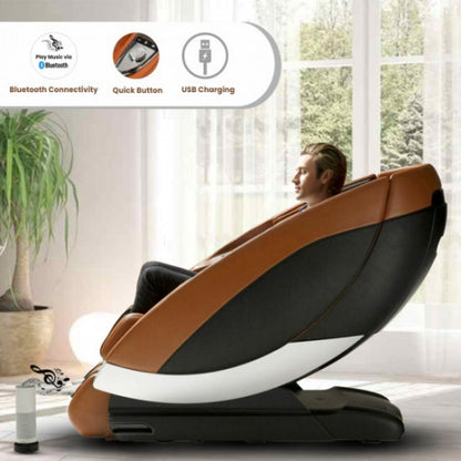 4D L-Track Massage Chair with Zero Gravity, Bluetooth, Foot Rollers, Heat & USB – 3-Year Warranty & Free Installation