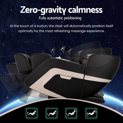 3D L-Track Massage Chair with Bluetooth, Zero Gravity, Heat, 22 Airbags & Foot Rollers – USB & Wall Hugger Design