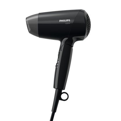 Philips Hair Dryer BHC010 – 1200W Compact Dryer with ThermoProtect, Foldable Handle & Cool Air Setting for Gentle Styling