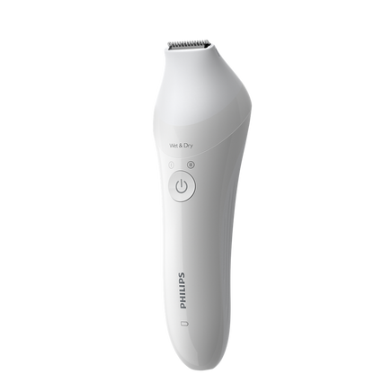 Philips BRE720 Wet & Dry Hair Removal Epilator – 32 Ceramic Tweezers, Double Action, Bikini Trimmer, Shaver & Exfoliator with 8 Attachments & Opti-Light