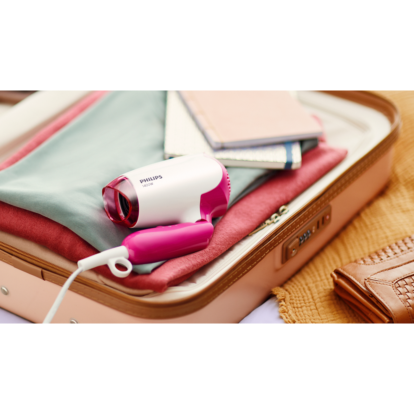 PHILIPS BHD003 Hairdryer DryCare Essential, 1400W, White