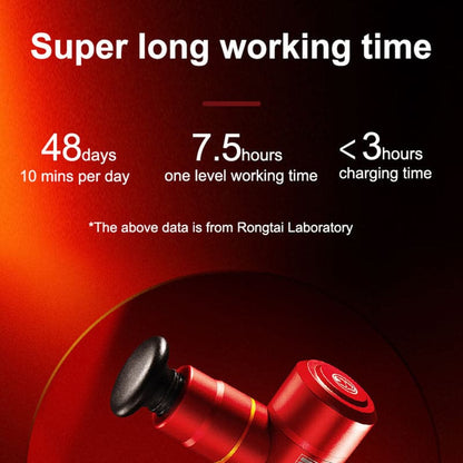 Rotai Iron Man Pocket Massage Gun – Portable Deep Tissue Massager with 4 Speed Settings, 4 Heads, 7-Hour Battery, Quiet Brushless Motor & Travel Pouch