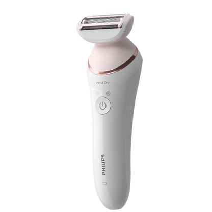 Philips BRE720 Wet & Dry Hair Removal Epilator – 32 Ceramic Tweezers, Double Action, Bikini Trimmer, Shaver & Exfoliator with 8 Attachments & Opti-Light