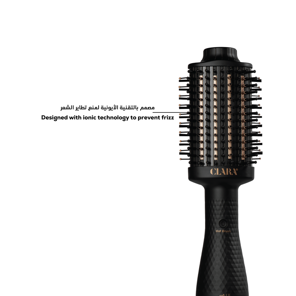 1000W 2-in-1 Ionic Hair Dryer & Styler with Thermal Brush, Hot/Cold Air, 360° Cord, and Protective Bag for Frizz-Free Salon Results