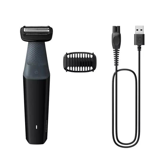 Philips Body Groom BG3017/01 | Showerproof Groin & Body Trimmer with Skin Protection, 50 Min Cordless Use, 3mm Comb