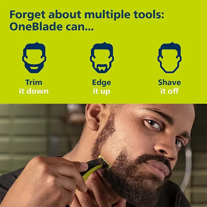 Philips OneBlade QP2824/10 Hybrid Trimmer & Shaver – Wet & Dry Use