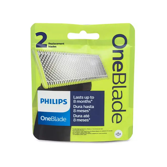 Philips OneBlade QP220/51 Replacement Blades – 2-Pack for Trim, Edge, & Shave