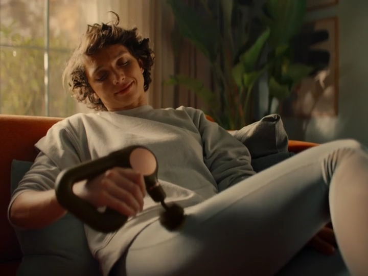 Theragun Sense Massage Gun with LCD Screen – Quiet, Lightweight Percussion Therapy for Pain & Stress Relief