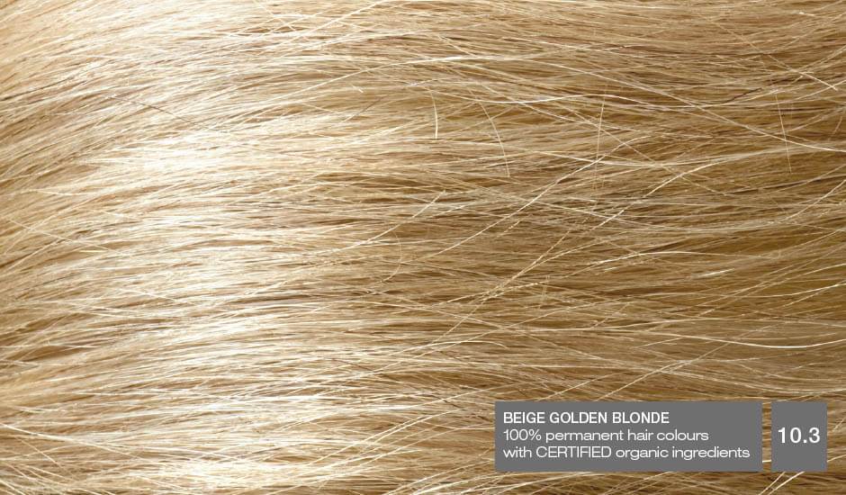 Beige Golden Blonde 10.3 Hair Colour with Natural Ingredients base Naturigin 