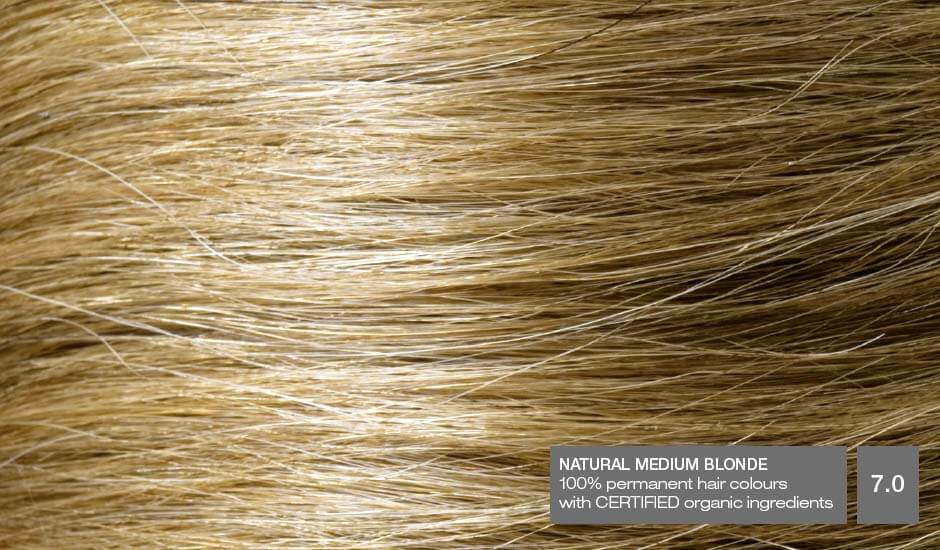 Natural Medium Blonde 7.0 Hair Colour with Natural Ingredients base Naturigin 