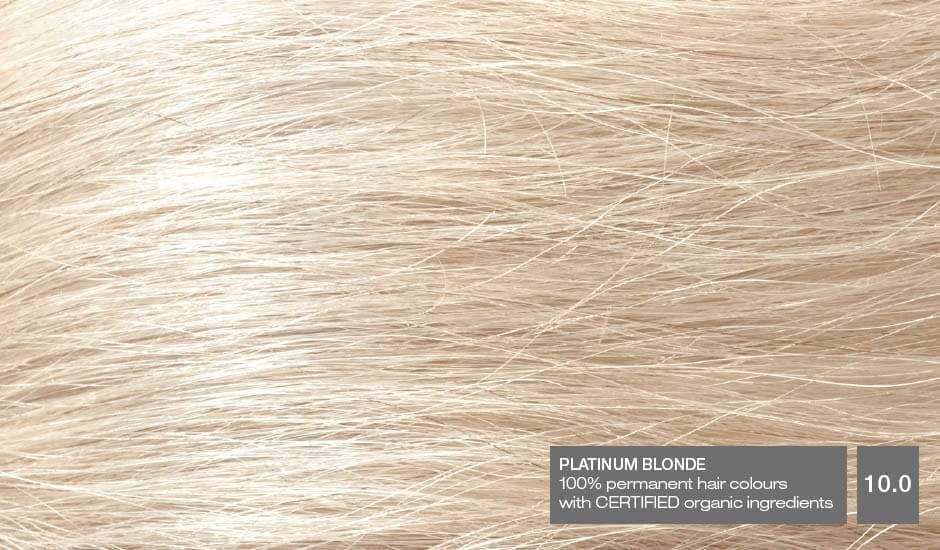 Platinum Blonde 10.0 Hair Colour with Natural Ingredients base Naturigin 