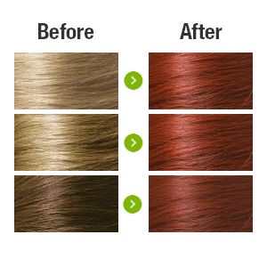 Medium Blonde Deep Red 7.55 Hair Colour with Natural Ingredients base Naturigin 