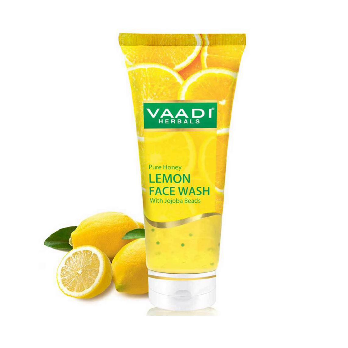 Skin Hydrating Organic Lemon Face Wash with Jojoba Beads (60 ml / 2.1 fl oz) base Vaadi Organics UAE 