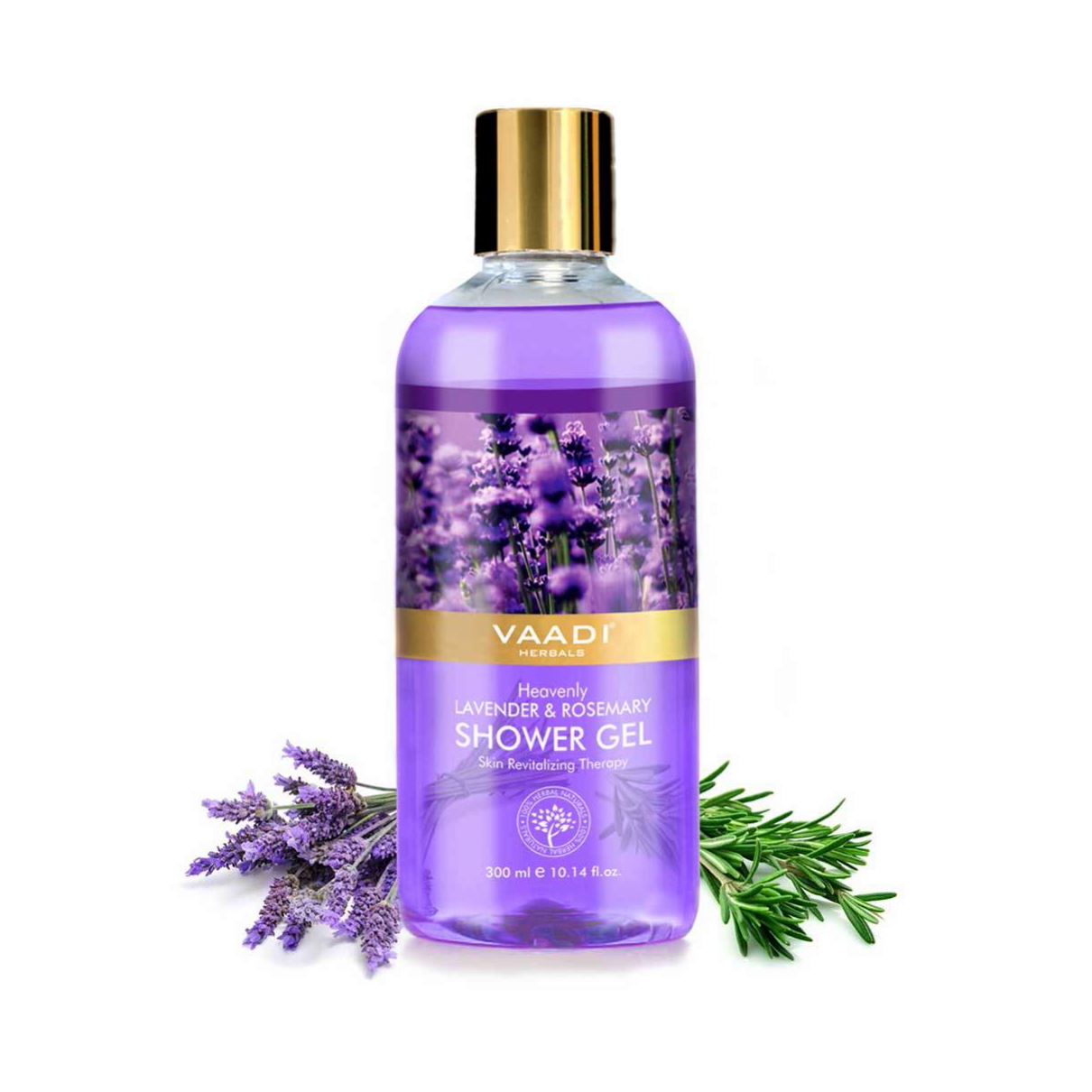 Heavenly Organic Lavender & Rosemary Shower Gel - Skin Rejuvenating Therapy (300 ml / 10.2 fl oz) base Vaadi Organics UAE 