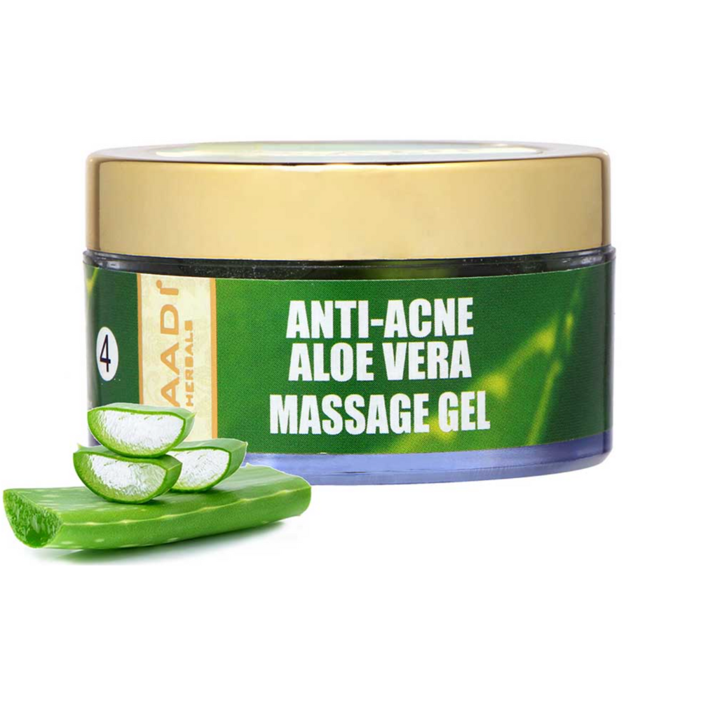 Anti Acne Organic Aloe Vera Massage Gel - Removes Skin Impurities - Keeps Skin Soft (50 gms/ 2 oz