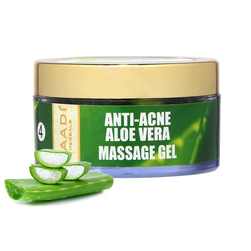 Anti Acne Organic Aloe Vera Massage Gel - Removes Skin Impurities - Keeps Skin Soft (50 gms/ 2 oz