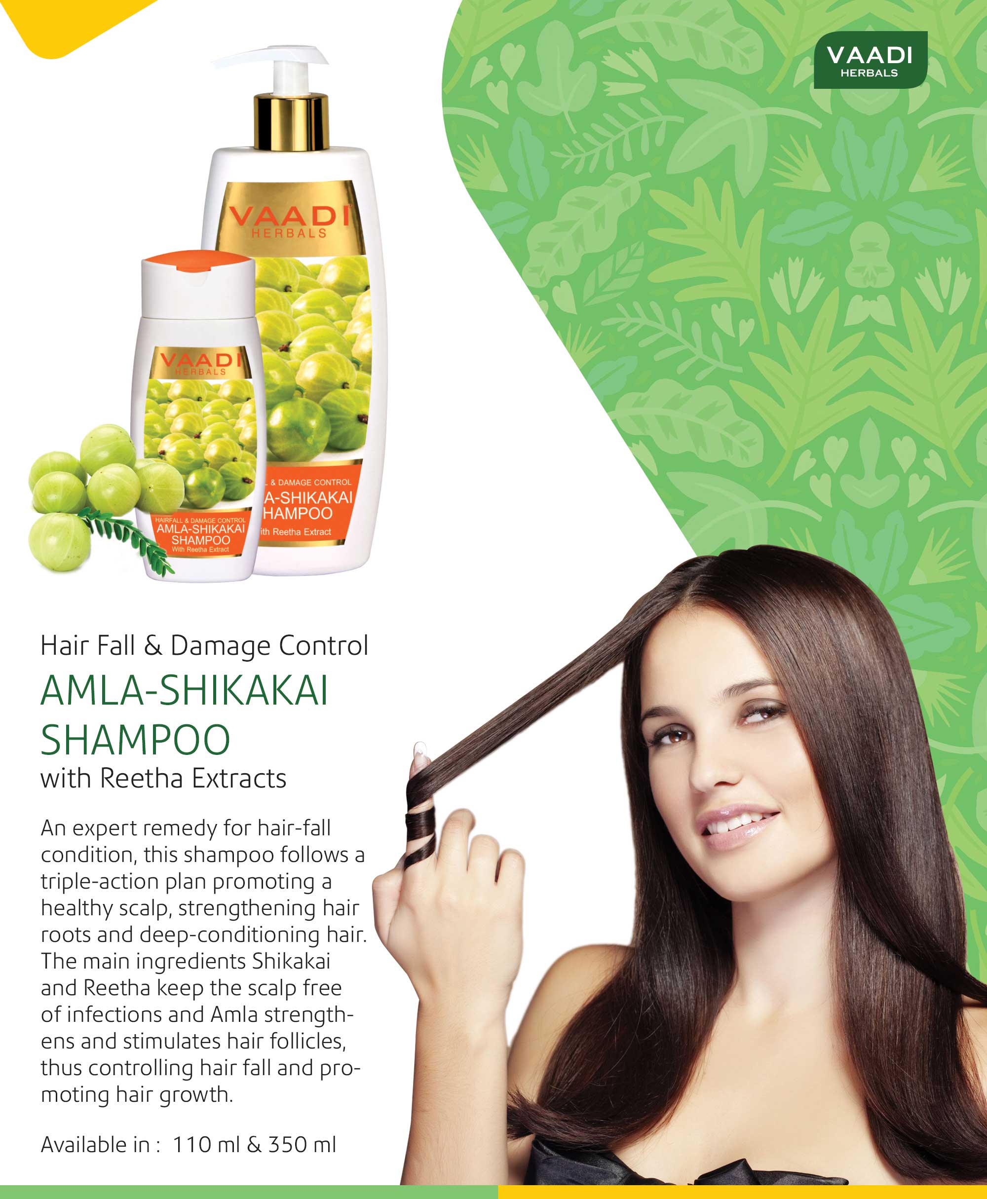 Hairfall & Damage Control Organic Shampoo (Indian Gooseberry Extract) (110 ml/4 fl oz) base Vaadi Organics UAE 