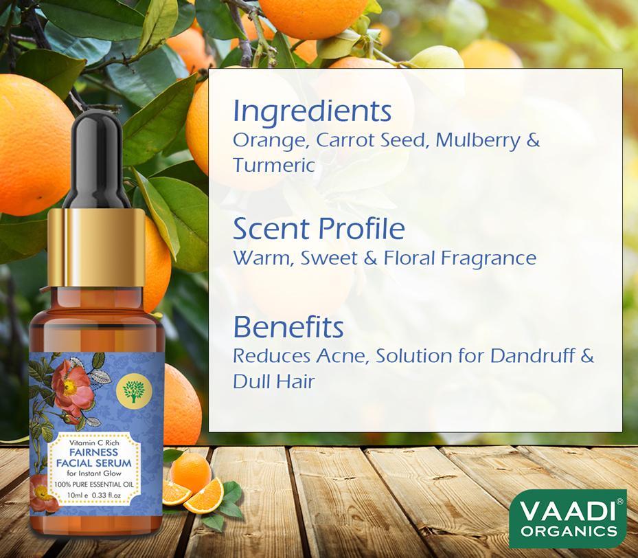 Organic Vitamin C Facial Serum - Brightens Skin, Protects from Sun Damage (10 ml/ 0.33 oz) base Vaadi Organics UAE 