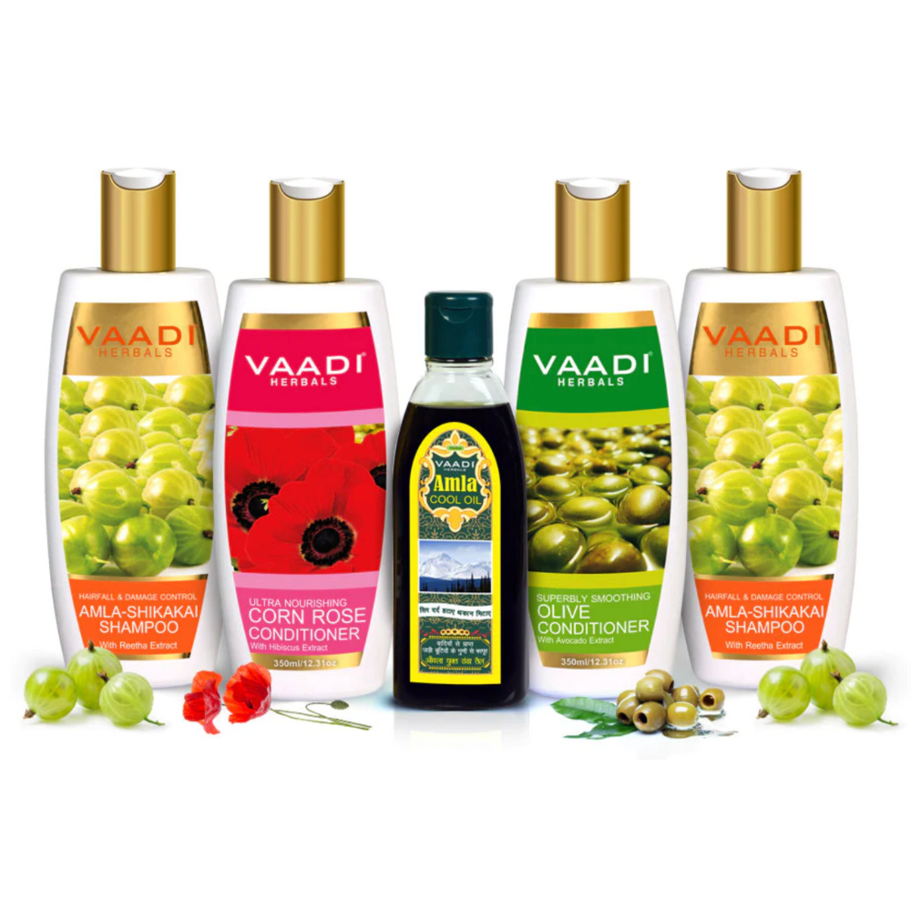 Organic Hair Care Set - Reduce Hairfall, Promotes Hair Growth - Adds Shine to Hair