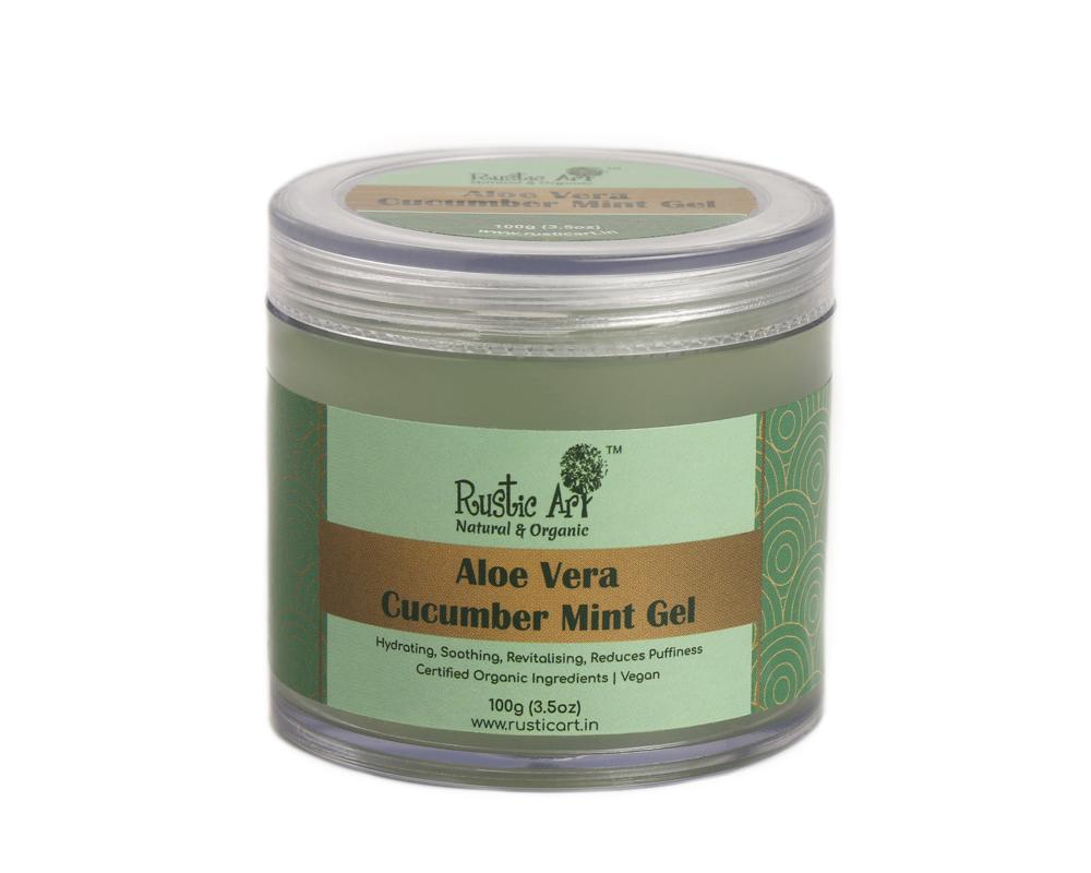 Organic Aloe Vera Cucumber Mint Gel by Rustic Art Organic Gel Rustic Art 