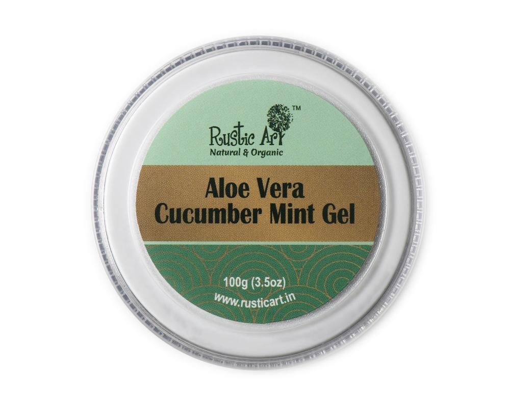 Organic Aloe Vera Cucumber Mint Gel by Rustic Art Organic Gel Rustic Art 