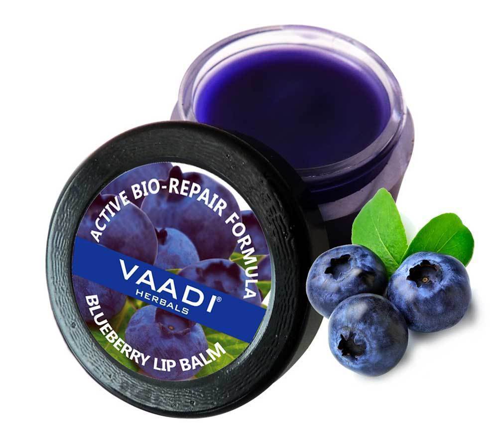 Bio Repair Therapy - Organic Blueberry Lip Balm (10 gms/ 0.4 oz) base Vaadi Organics UAE 